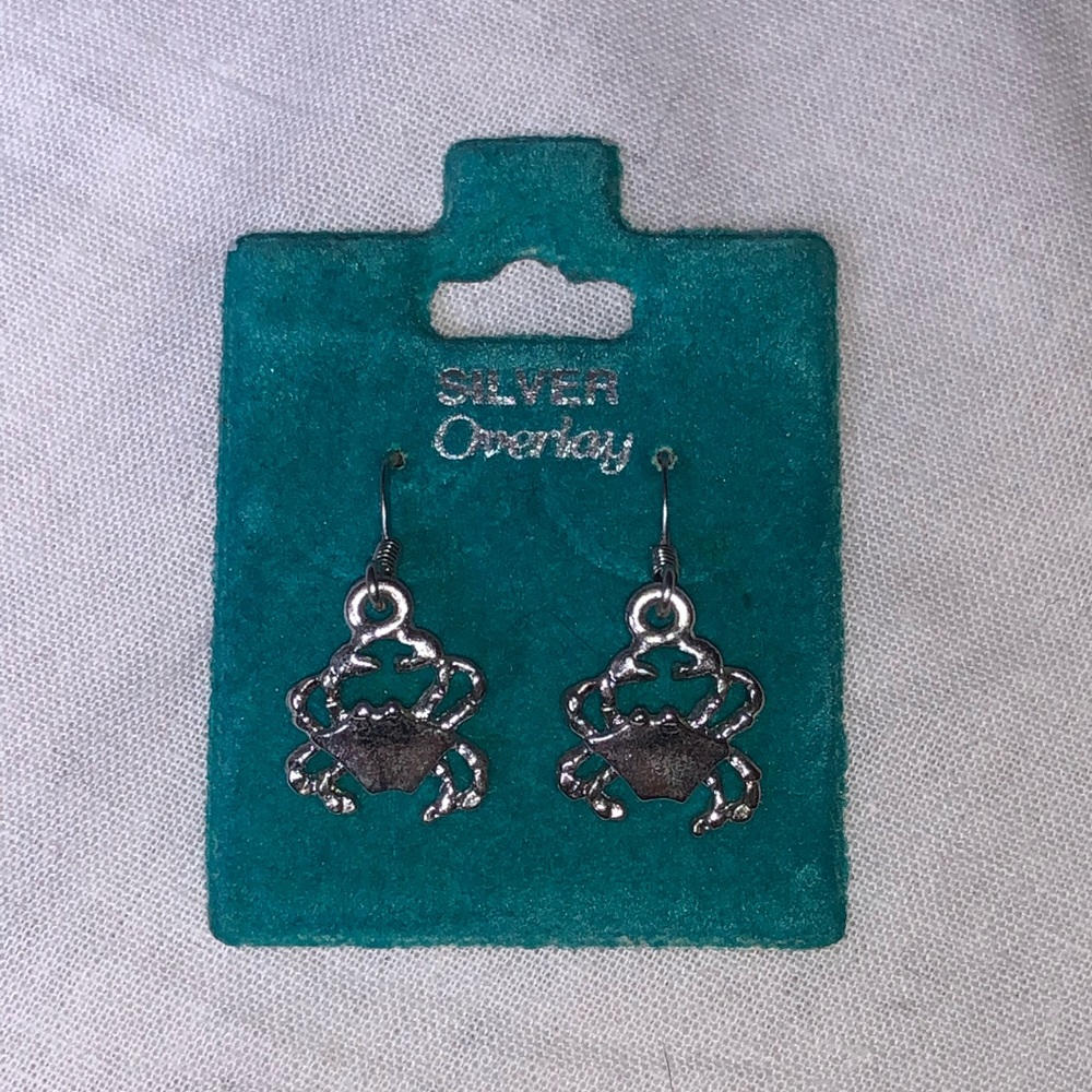 Silver Crab Earrings